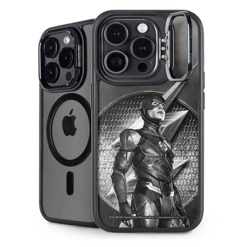 The Justice League (2017) Flash Poster iPhone 14 Pro Kickstand Case